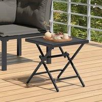 Berkfield Home Folding Garden Table Anthracite 38x38x38 cm Steel Mesh in Black | Size: 38 x 38 x 38 cm
