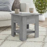 Berkfield Home Coffee Table Grey Sonoma 40x40x42 cm Engineered wood | Size: 40 x 40 x 42 cm