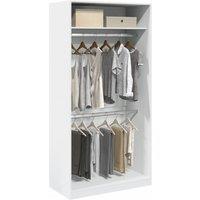 Wardrobe White 100x50x200 cm Engineered Wood