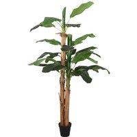 Berkfield Home Artificial Banana Tree 19 Leaves 180 cm Green