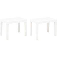 Berkfield Home Garden Benches 2 pcs White Plastic