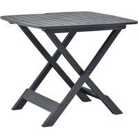 Berkfield Home Folding Garden Table Anthracite 79x72x70 cm Plastic in Black | Size: 79 x 72 x 70 cm