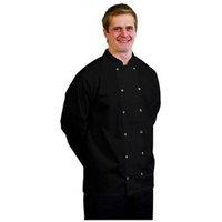 BonChef Men's Danny Long Sleeved Chef Jacket in Black | Size: Medium