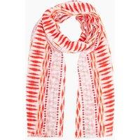 Sarta Women's Madeline Lightweight Scarf - Red, Boho Geometric in Red