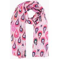 Sarta Women's Adler Lightweight Scarf - Pink/Gold, Teardrop in Gold