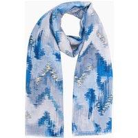 Sarta Women's Rumi Lightweight Scarf - Blue, Glitter Ikat Print in Blue