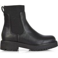XY London Women's 'Karev' Black Ankle Boots Pull On Elasticated Gusset Chelsea | Size: 3