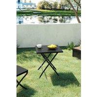 Square Folding Outdoor Rattan Bistro Dining Table