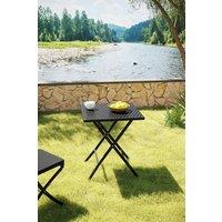 Square Rattan Folding Outdoor Bistro Table Garden Dining Table