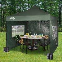 MCC Direct Maximus 3 x 3m Heavy Duty Pop up Gazebo With Removable Sides in Green
