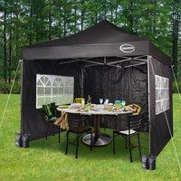 MCC Direct Maximus 3 x 3m Heavy Duty Pop up Gazebo With Removable Sides in Black