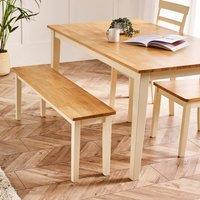 FurnitureboxUK Tenby Solid Wood Large Dining Bench in Light Oak