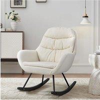 Teddy Fleece Upholstered Rocking Chair