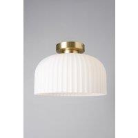 BHS Lighting Binita Ribbed Glass Easy Fit Light Shade in Metallic Gold