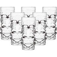 simpa Tiki Totem Highball Glasses - 410ml - Set of 6 in Clear