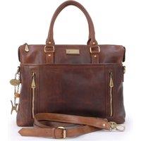 Adele Large Leather Work Bag With Detachable Crossbody Strap