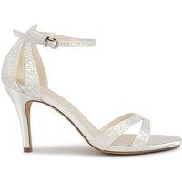 Paradox London Women's Azalea Embellished High Heel Wedding Sandals in Ivory | Size: 6