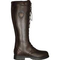 Moretta Women's Teramo Lace Leather Country Boots in Dark Brown | Size: 4