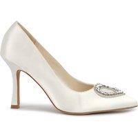 Paradox London Women's Clarice Stiletto Wedding Court Shoes in Ivory | Size: 5