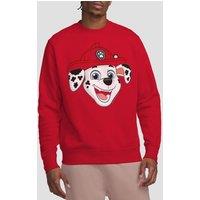 Paw Patrol Men's Marshall Grin Crew Sweatshirt, Red | Size: 2XL