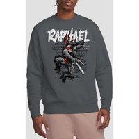 Teenage Mutant Ninja Turtles Men's Tmnt Tmnt Raphael Crew Sweatshirt, Charcoal | Size: XL