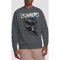 Teenage Mutant Ninja Turtles Men's Tmnt Tmnt Leonardo Crew Sweatshirt, Charcoal | Size: Small