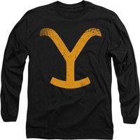 Yellowstone Men's Large Brand Long Sleeve T-Shirt, Black | Size: Medium