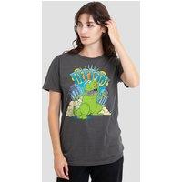 Rugrats Women's Reptar Stomp T-Shirt, Charcoal | Size: Large