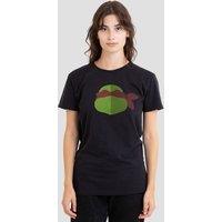 Teenage Mutant Ninja Turtles Women's Tmnt Raph Face T-Shirt, Black | Size: Small