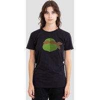 Teenage Mutant Ninja Turtles Women's Tmnt Mikey Face T-Shirt, Black | Size: Small