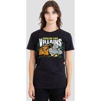 Teenage Mutant Ninja Turtles Women's Tmnt Chillin Like Villains T-Shirt, Black | Size: Small