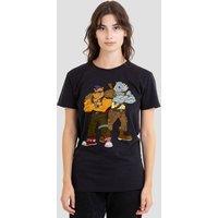 Teenage Mutant Ninja Turtles Women's Tmnt Bebop & Rocksteady T-Shirt, Black | Size: Small