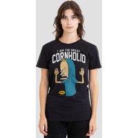 Beavis and Butthead Women's Cornholio T-Shirt, Black | Size: Small