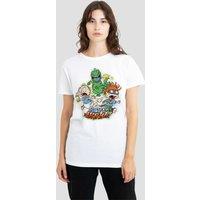 Rugrats Women's Tommy & Chucky Rept-Ahhhhh T-Shirt, White | Size: Large