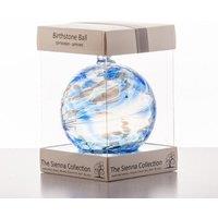 Sienna Glass Birthstone Ball September Sapphire in Blue