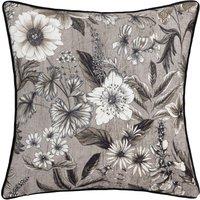 Wylder Harlington Botany Floral Piped Cushion in Beige | Size: 50 cm x 50 cm