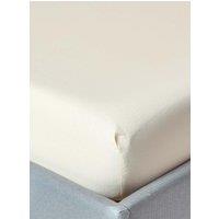 Homescapes Egyptian Cotton Deep Fitted Sheet 18 inch 200 Thread Count in Cream | Size: King Fitted