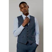 Burton Men's Navy Marl Waistcoat | Size: Large