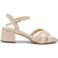 Paradox London Women's 'Marcia' Faux Leather Block Heel Sandal in Nude | Size: 9