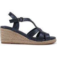 Paradox London Women's Valerie Comfort Espadrille Wedge Sandals in Navy | Size: 5