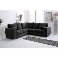 Sofa World Layla Corner Fullback Sofa in Black