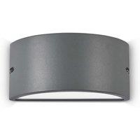 Netlighting Rex 1 Light Outdoor Up Down Wall Light Anthracite IP44 E27 in Black