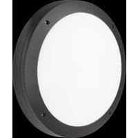 Netlighting LED Round Bulkhead CCT with Emergency Black 230V IP65 18W