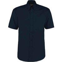 Kustom Kit Men's Oxford Classic Short-Sleeved Shirt in Dark Navy | Size: 19 inches