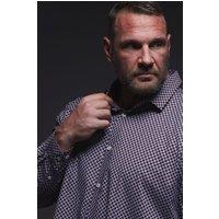 BadRhino Men's Geometric Print Formal Shirt in Blue | Size: 22 inches