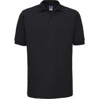 Russell Men's Piqu Hardwearing Polo Shirt in Black | Size: 6XL