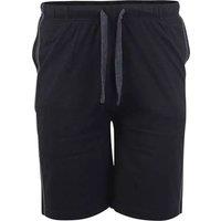 D555 Men's Ryan Elasticated Waist Kingsize Jersey Shorts Pack of 2 in Black | Size: 6XL