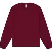 Bella + Canvas Men's Heavyweight Long-Sleeved T-Shirt in Maroon | Size: Small