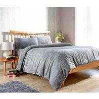 New Edge Blinds Original Teddy Duvet Set in Grey - King | Size: Double