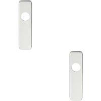 Loops 2x PAIR Door Handle Latch Plate for Safety Levers 154 x 40mm Satin Aluminium